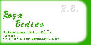 roza bedics business card